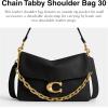 imageCoach Chain Tabby Shoulder Bag 30B4Black