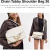 imageCoach Chain Tabby Shoulder Bag 30B4Chalk