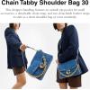 imageCoach Chain Tabby Shoulder Bag 30B4Deep Blue