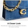 imageCoach Chain Tabby Shoulder Bag 30B4Deep Blue