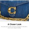 imageCoach Chain Tabby Shoulder BagB4Deep Blue
