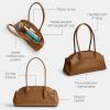 imageCoach Glazed Leather Empire Carryall 34B4Honey Brown