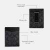 imageCoach Mens Money Clip Card Case in Sport Calf Dark SaddleCharcoalBlack