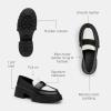 imageCoach Womens Leah Platform LoaferBlackOptic White
