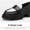 imageCoach Womens Leah Platform LoaferBlackOptic White