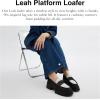 imageCoach Womens Leah Platform LoaferBlackOptic White