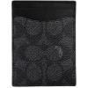 imageCoach Mens Money Clip Card Case in Sport Calf Dark SaddleCharcoalBlack