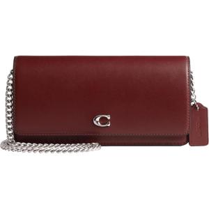 imageCOACH Womens Evie Long Chain AccessoryTravel WalletLHDark Ruby