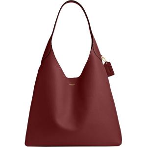 imageCoach Suede Brooklyn Shoulder Bag 39B4Dark Ruby
