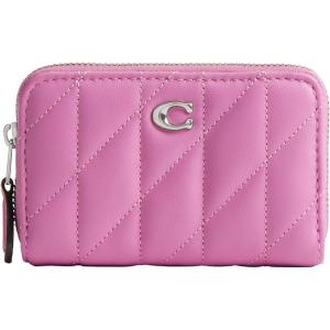 imageCoach Womens Quilted Essential Small Zip Around Card Case AccessoryTravelers Sleeves LHFuschia One Size