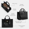 imageCoach Bubble Leather Cargo Tote 20 B4Black