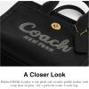 imageCoach Bubble Leather Cargo Tote 20 B4Black
