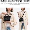 imageCoach Bubble Leather Cargo Tote 20 B4Black