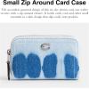 imageCoach Mens Small Zip Around Card CaseDenim Multi
