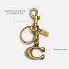 imageCoach Womens Signature Bag Charm Key Chain Brass Small
