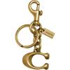 imageCoach Womens Signature Bag Charm Key Chain Brass Small