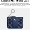 imageCoach Essential Mini ID Card Case in Signature Denim LHDeep Blue Multi