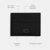 imageCoach Flat Card Case in Crossgrain Leather Black One SizeBlack