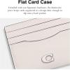 imageCoach Flat Card Case in Crossgrain Leather Black One SizeChalk