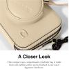 imageCoach Mens Charter Slim Crossbody Bag in Pebble Leather with Sculpted C Hardware BrandingIvory