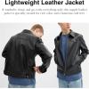imageCoach Mens Lightweight Lthr JKTBlack