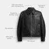 imageCoach Mens Lightweight Lthr JKTBlack