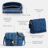imageCoach Quilted Denim Times Square Tabby Shoulder Bag B4Deep Blue