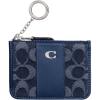 imageCoach Essential Mini ID Card Case in Signature Denim LHDeep Blue Multi
