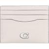 imageCoach Flat Card Case in Crossgrain Leather Black One SizeChalk