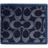 imageCoach Mens 3 in 1 Wallet in Signature Denim AccessoryTravel Deep Blue