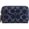 imageCoach Womens Essential Small Zip Around Card Case in Signature Denim AccessoryTravelers Sleeves LHDeep Blue Multi One Size