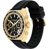 imageCoach Charter Mens Quartz Chronograph Watch Silicone Strap WaterResistant up to 3ATM  Sporty and Stylish  Gift for Him 445mmBlackGold
