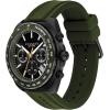 imageCoach Charter Mens Quartz Chronograph Watch Silicone Strap WaterResistant up to 3ATM  Sporty and Stylish  Gift for Him 445mmBlackGreen