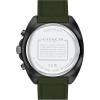 imageCoach Charter Mens Quartz Chronograph Watch Silicone Strap WaterResistant up to 3ATM  Sporty and Stylish  Gift for Him 445mmBlackGreen