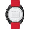 imageCoach Charter Mens Quartz Chronograph Watch Silicone Strap WaterResistant up to 3ATM  Sporty and Stylish  Gift for Him 445mmBlackRed