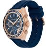 imageCoach Charter Mens Quartz Chronograph Watch Silicone Strap WaterResistant up to 3ATM  Sporty and Stylish  Gift for Him 445mmBlueRose Gold