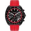 imageCoach Charter Mens Quartz Chronograph Watch Silicone Strap WaterResistant up to 3ATM  Sporty and Stylish  Gift for Him 445mmBlackRed