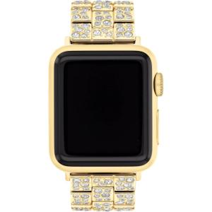 imageCoach Apple Watch Strap Compatible with 38mm 40mm 41mm Apple Watch Interchangeable Band Full Crystal Design for a Dazzling Look Personalize Your StyleGold Tone