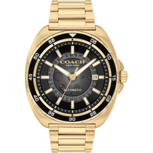 imageCoach Charter Mens 3H Multifunction Automatic Watch  Stainless Steel Bracelet  Water Resistant up to 5ATM50 Meters  Gift for Him  Premium Fashion  SelfWinding  445mmBlack