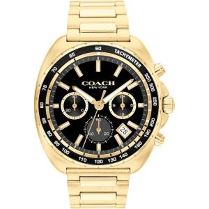 imageCoach Charter Mens Quartz Chronograph Watch Stainless Steel Bracelet  WaterResistant to 3ATM Modern Minimalist  Gift for Him 445mmBlackGold