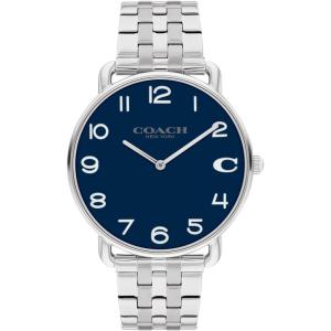imageCoach Elliot 2H Quartz Watch for Men  Stainless Steel Wristwatch  Classic Minimalist  Water Resistant 3 ATM30 Meters  Premium Fashion Timepiece for Everyday Wear  41mmSilverBlue