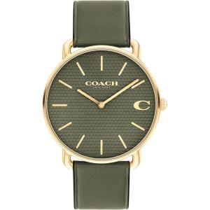 imageCoach Elliot Mens Watch  Sleek ampamp Minimalist Design  Timeless Style for Any Occasion  WaterResistantAmber GreenGold