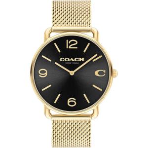 imageCoach Elliot Mens Watch Contemporary Elegance with Signature Detailing  Fashion Timepiece for Everyday WearGoldBlack