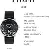 imageCoach Elliot Womens Watch  Sleek Design with Scattered Charms  Timeless Style for Every Occasion  Gift for Her  WaterResistant  36 mmBlackSilver
