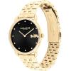imageCoach Elliot Womens Watch  Sophisticated Elegance with Iconic Logo Detail  Premium Timepiece for Everyday Wear  Ideal Gift for Her  WaterResistant  36 mmGold PlatedBlack