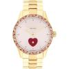 imageCOACH Brooks Womens Automatic Watch  38mm Stainless Steel Bracelet with CrystalSet Bezel  SelfWinding  Premium Everyday Fashion  Gift for HerGold PlatedRed Heart
