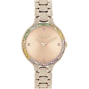 imageCOACH Chelsea Womens Watch  Stainless Steel Brilliance  Elegant and Classic Timepiece for Everday Wear and Special Occasions  32 MMCarnationAll Crystal