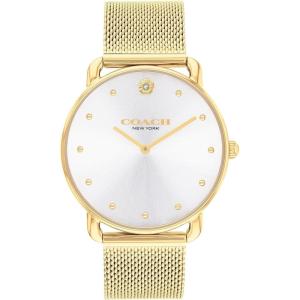 imageCoach Elliot Womens Watch  Modern Elegance with Iconic Tea Rose Detail  Chic Timepiece for Everyday Wear  Ideal Gift for Her  WaterResistant  36 mmSilverGold