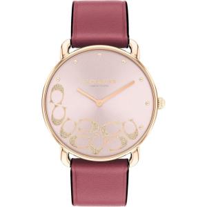 imageCoach Elliot Womens Watch  Sleek Design with Scattered Charms  Timeless Style for Every Occasion  Gift for Her  WaterResistant  36 mmRouge