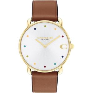imageCoach Elliot Womens Watch  Sleek and Minimalist in Design  Timeless Style for Any Occasion  Gifts for Her  WaterResistant  36 mmSaddleWhite
